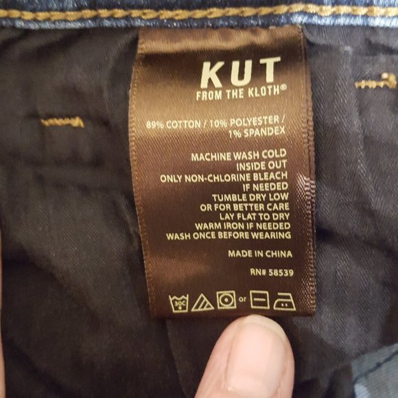 Kut from the Kloth High Rise Crop Straight Leg Jeans Size 6 - Picture 11 of 13
